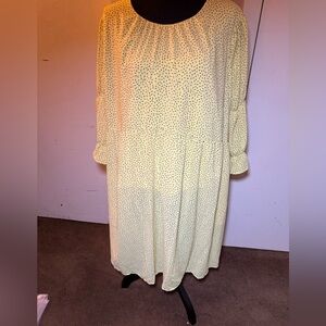 Who what Wear Yellow polka dot dress